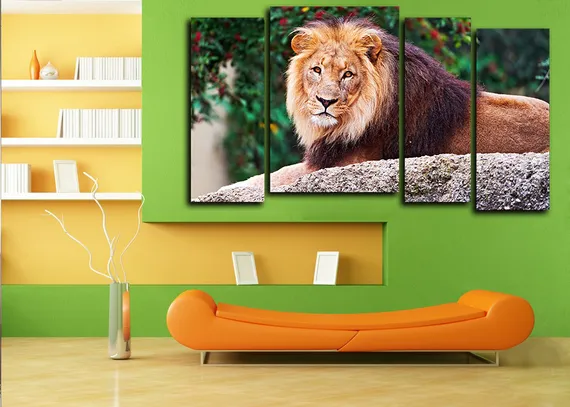 Модульная картина "Царь зверей"