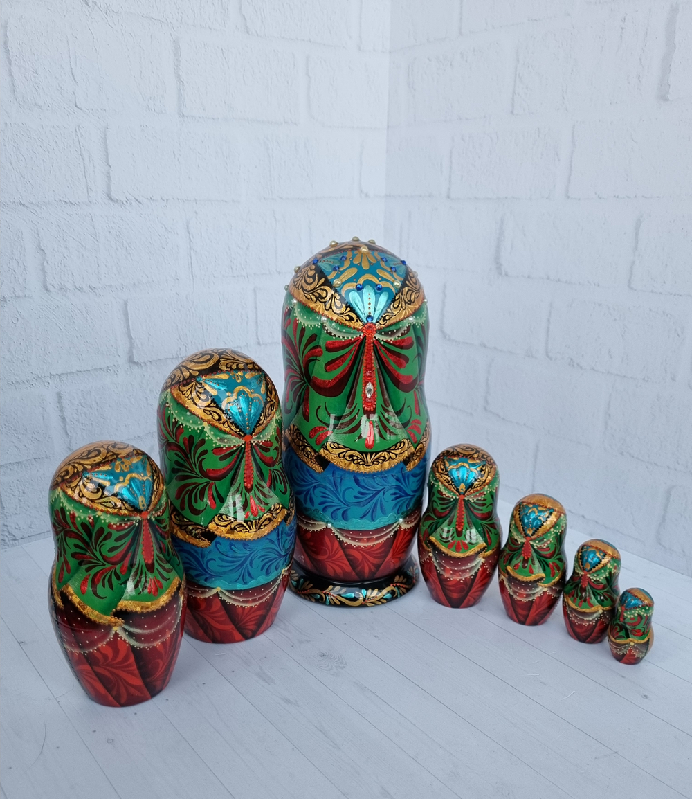 Матрешка "Сказка о золотом петушке" 7 мест