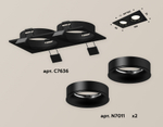 XC7636002 SBK/PBK черный песок/черный полированный MR16 GU5.3 (C7636, N7011)