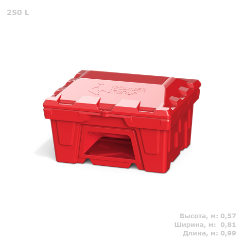 Ящик 250 л с дозатором красный Полимер-Групп 250 л.(998x815x574см;21кг;красный) - арт.559347