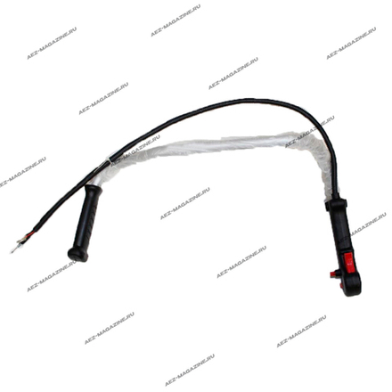 Ручка газа в сборе для китайских бензокос цельная, диаметр трубы 19мм