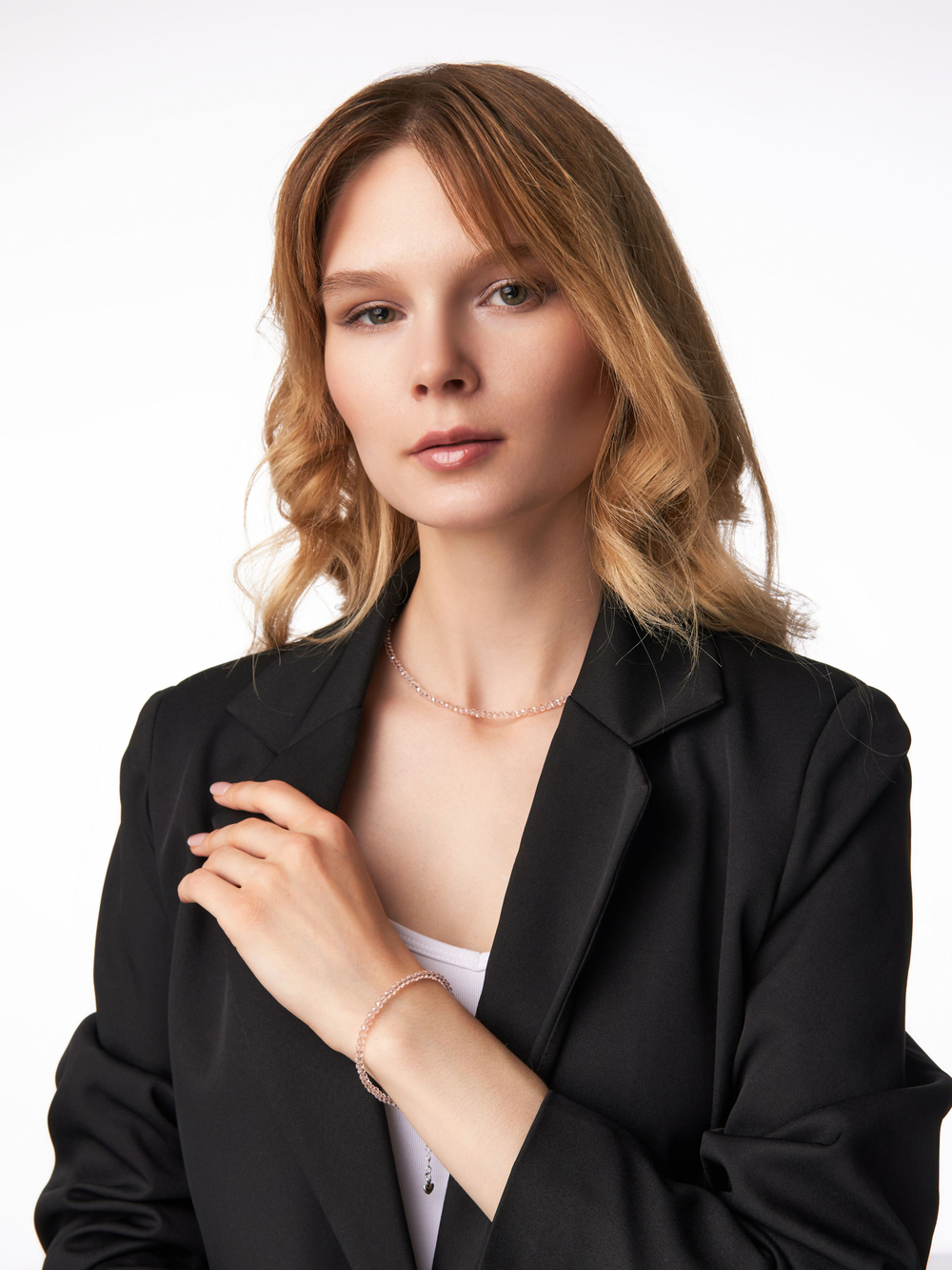 Браслет на руку чешское стекло хамелеон