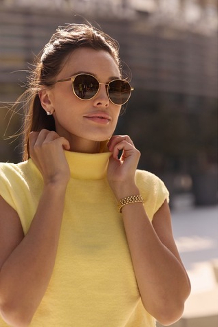 трикотажный топ в желтом цвете