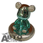 Ароматизатор-игрушка -на торпеду- Мишка - YC-14SGG серебристо-зеленый