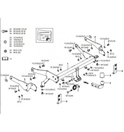 Фаркоп Westfalia 342217600001 Chevrolet Captiva 2006-(паспорт и сертификат в комплекте)(без электрики)