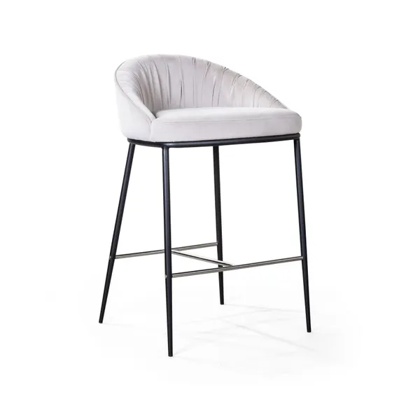 Полубарный стул Barkley серый микровелюр