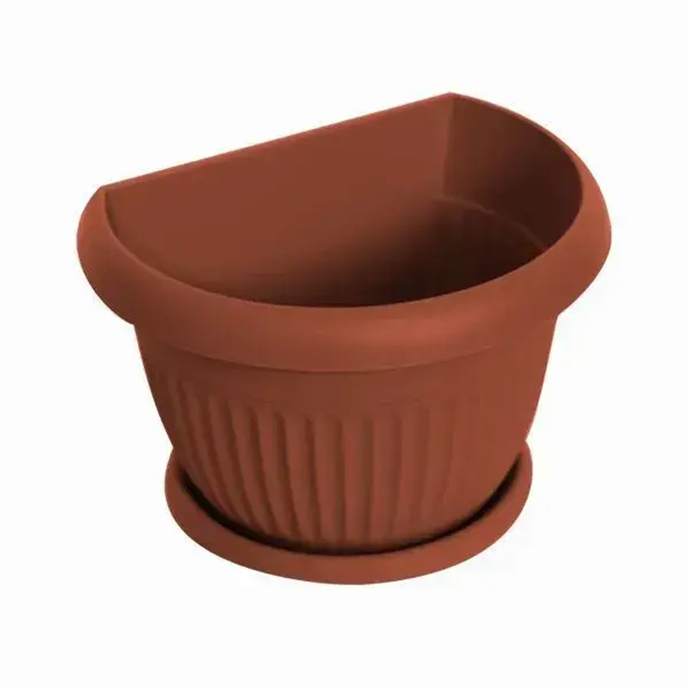 Кашпо настенное ЛИВИЯ D260мм Терракотовый 0,186,197х0,26м (комплект 15 шт)