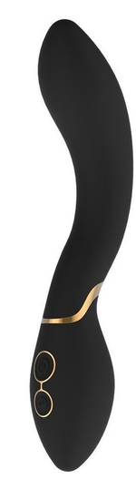 Черный изогнутый вибромассажер Josephine - 20 см. (Цвет: черный)