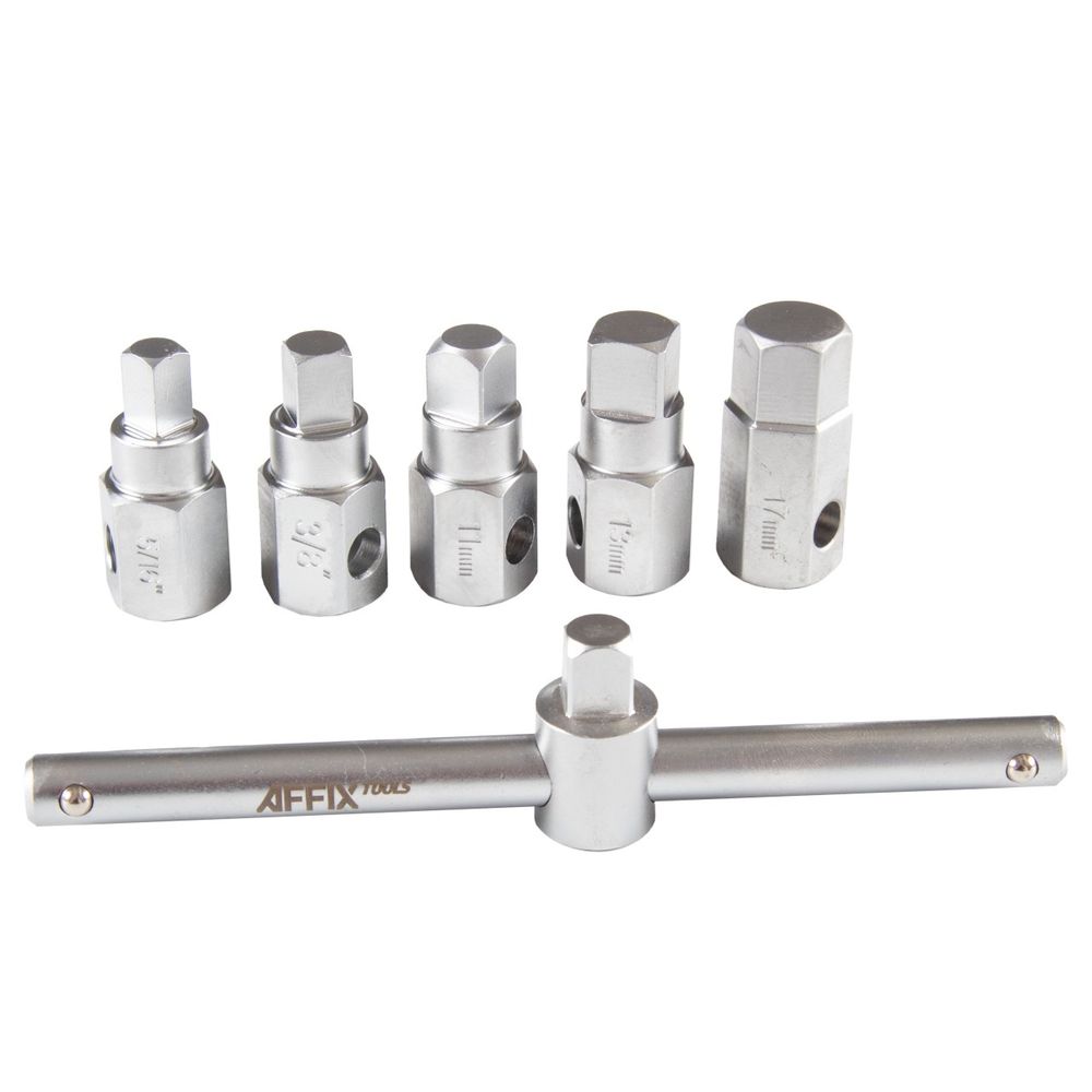 AFFIX (AF10348012C) Набор насадок для пробок слива масла, кейс, 12 предметов