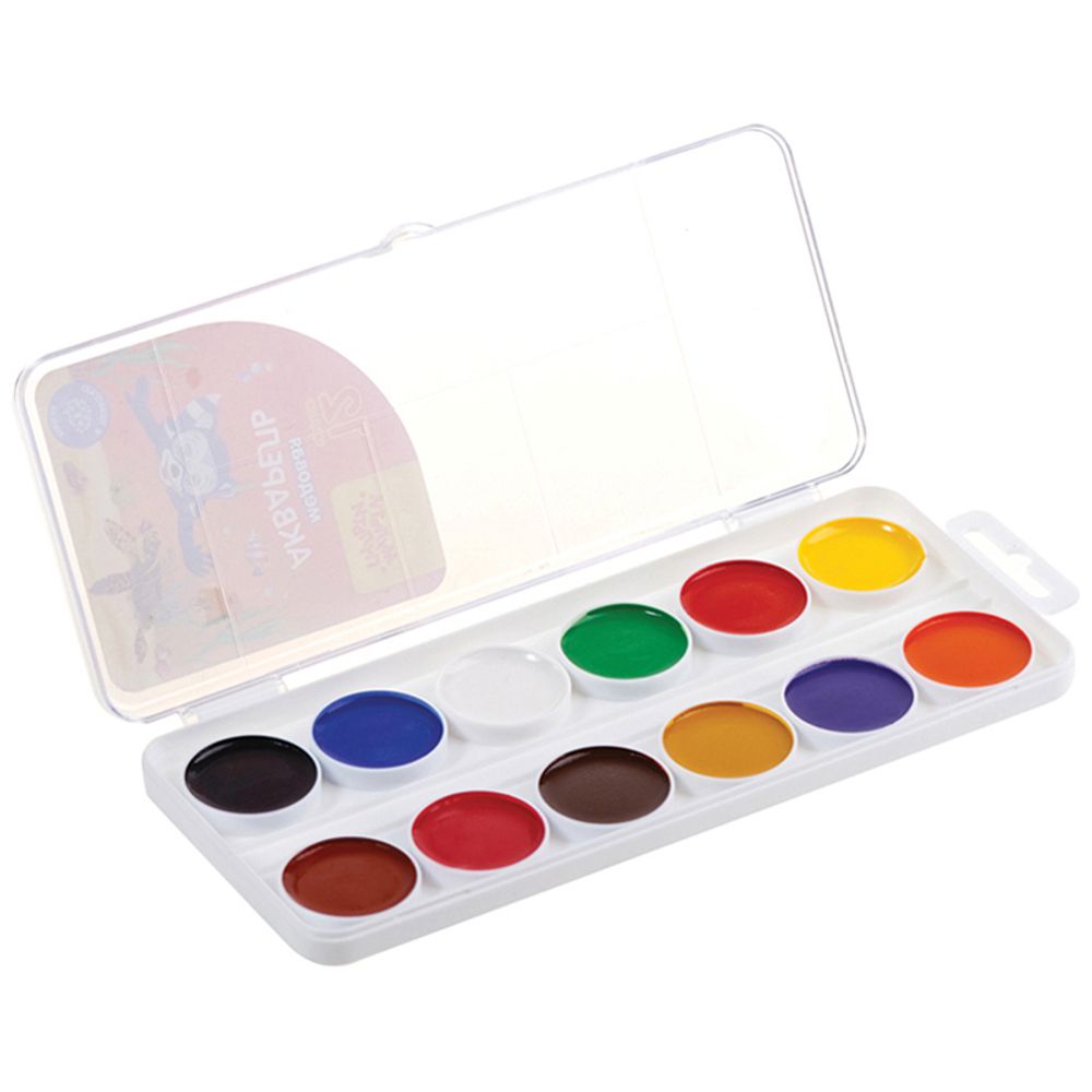 Краски акварельные 12цв. Мульти-Пульти Енот в Красном море, без кисточки, пластиковая коробка