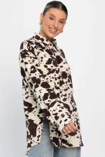 Блуза Тайна очарования (бело-коричневая) Б14432-5М LT Collection