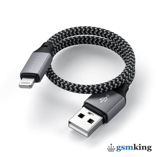 Satechi USB-A to Lightning Cable 10-Inch Space Gray ST-TAL10M