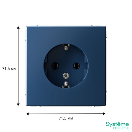 Розетка ArtGallery 16А с заземл. механизм аквамарин SE GAL001143