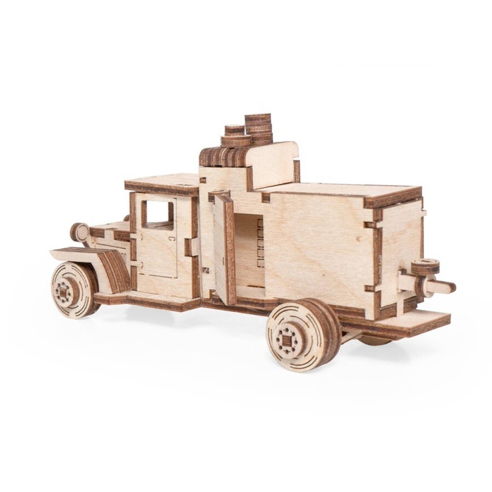 Грузовичок ЛТ Компрессор от Lemmo - Деревянный конструктор, сборная модель, для детей