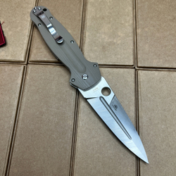 Нож Spyderco EuroEdge - песочная рукоять, клинок сатин 280