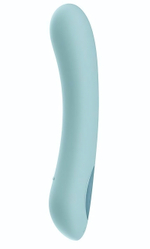 Голубой интерактивный вибратор Pearl2+ - 20 см. (Цвет: голубой)