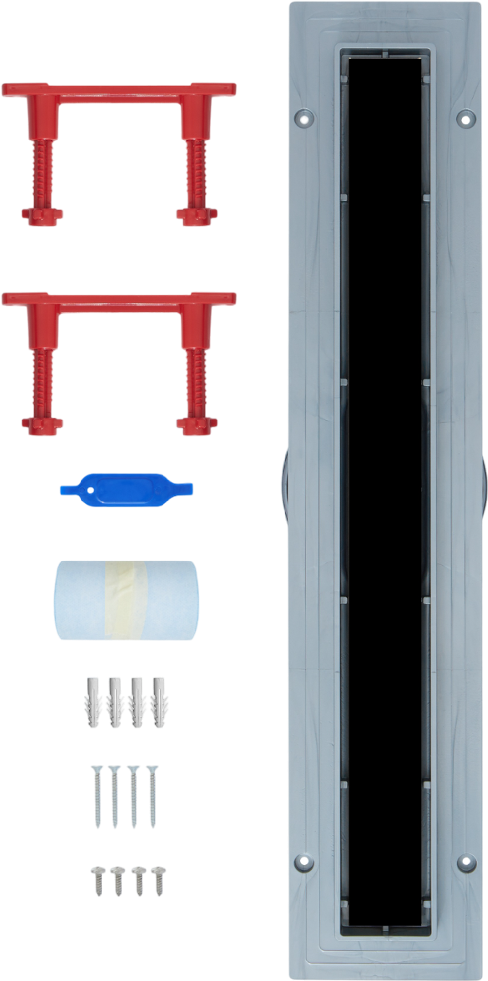 Душевой трап (лоток) CK DRAIN 1105-00155 55 см, решетка черная, с сифоном, под плитку