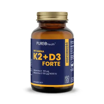 Pureo Health - Витамины K2 + D3 Forte, 60 капсул