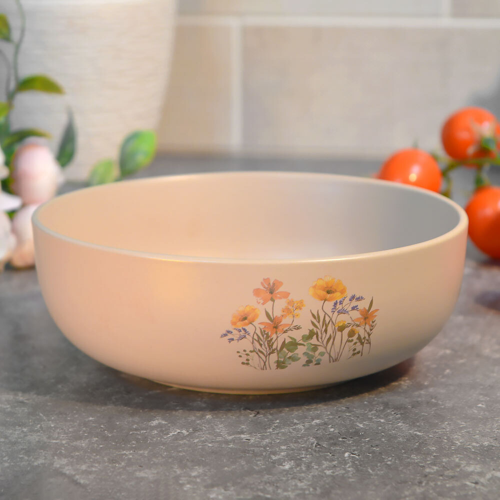 Салатник 650мл 15см Цветочная фантазия