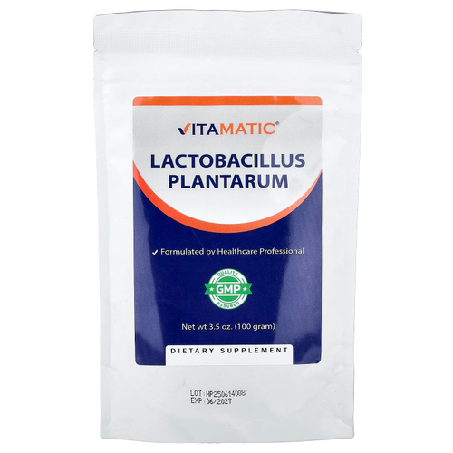 Vitamatic, лактобактерии плантарум (Lactobacillus plantarum), 100 г (3,5 унции)