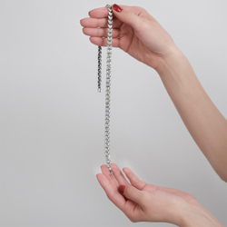 "Вьюнок" колье в серебряном покрытии из коллекции "Леди" от Jenavi с замком пряжка