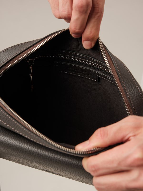 Мужская кожаная сумка Bora DBR 7113 темный лес