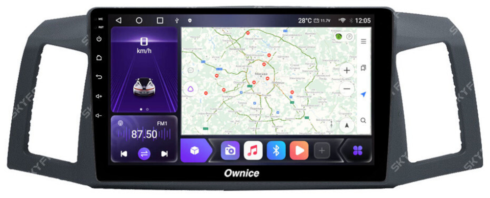 Магнитола для Jeep Grand Cherokee 2004-2007 - Carmedia SF-9253 QLed, Android 12, TS10, CarPlay, 4G SIM-слот