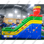 Надувной водный батут с бассейном «Король осьминогов» 8*8*5 м