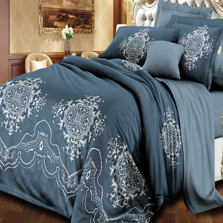 Комплект постельного белья "РУ. ИВТЕКС" дизайн: А-129, сатин, 100% хлопок. Пододеяльник на молнии!!!