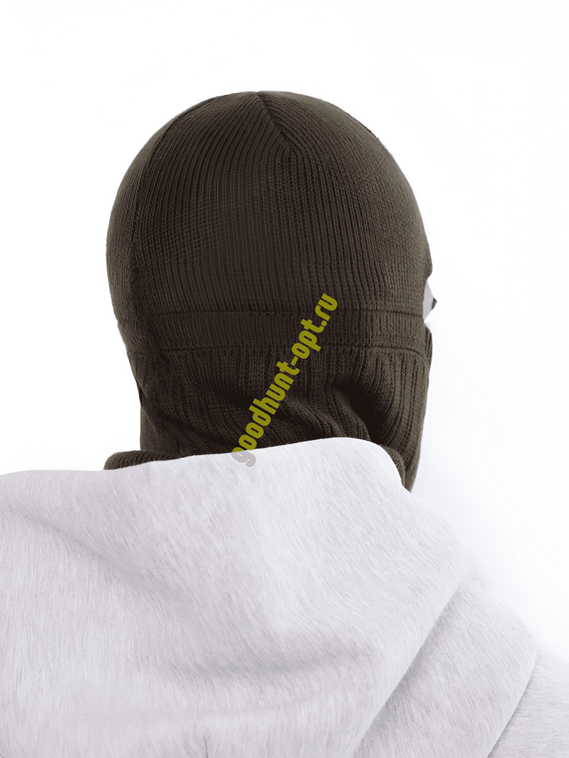 Тактическая вязаная балаклава шапка зимняя Олива