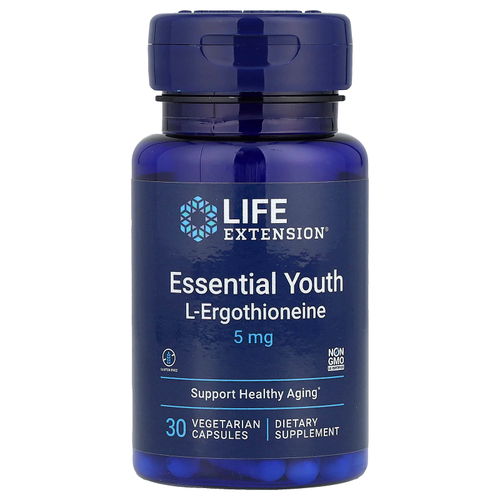 Life Extension, Essential Youth L-эрготионеин, 5 мг, 30 вегетарианских капсул
