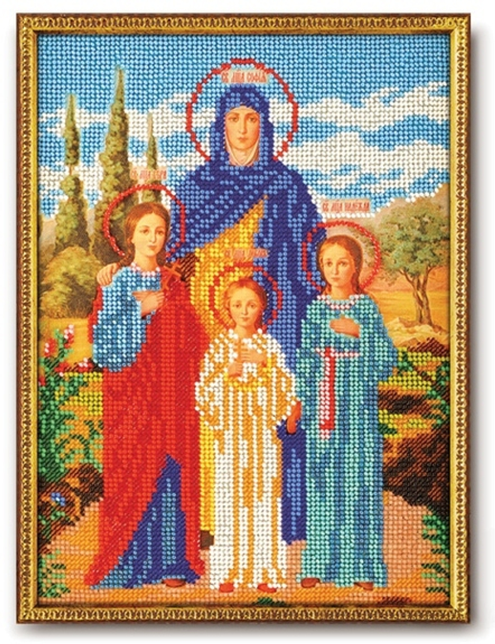 "Свт.Вера,Надежда и Любовь"-В-179 вышивка