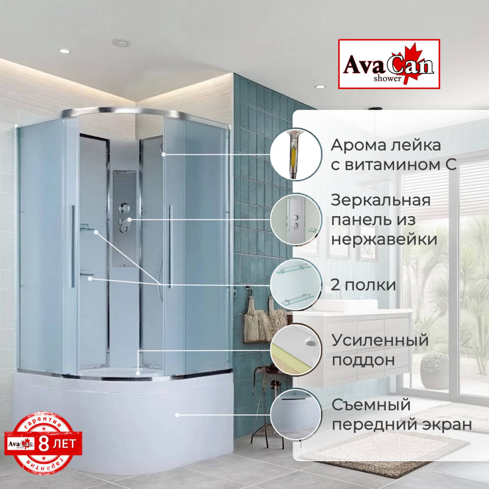 Душевая кабина AvaCan EM5080N без крыши