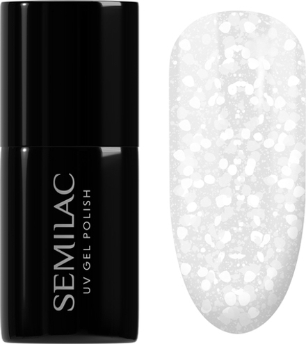 Semilac UV Hybrid Crushed_ICE - Гибридный лак для ногтей с использованием УФ / СВ-лампы оттенок 490 Ice Crushed, 7 ml