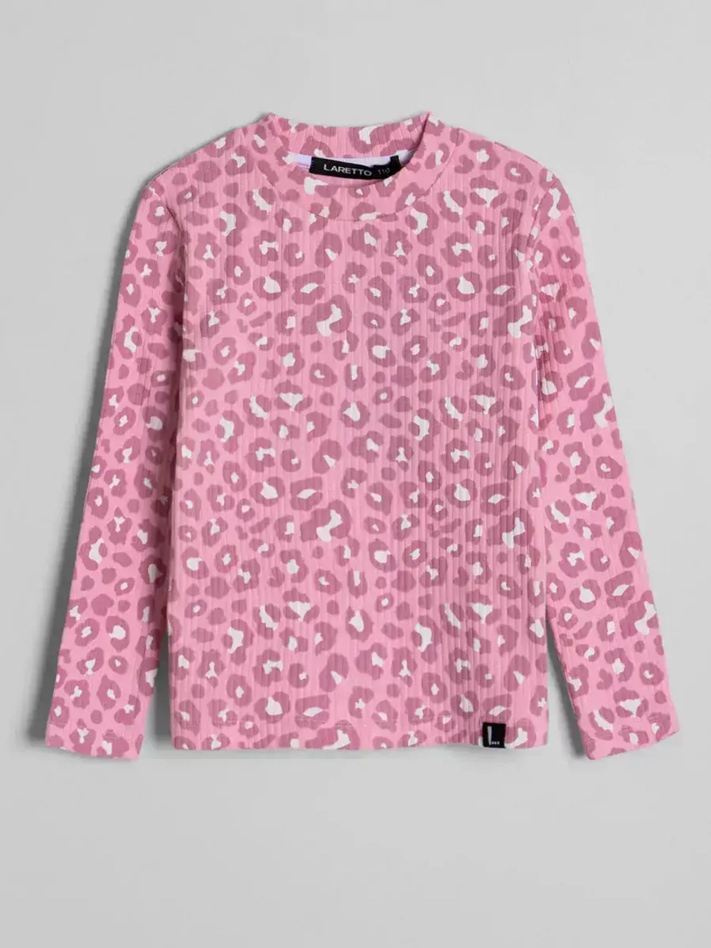 Лонгслив базовый для девочки с принтом