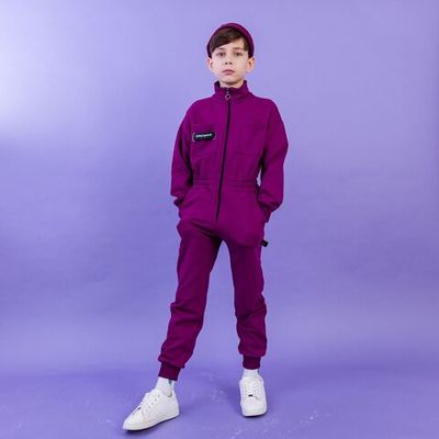 Unisex jumpsuit without hood for teens - PURPLE