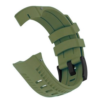 Ремешок силиконовый для Suunto 9 / 9 Baro быстросъемный 24 мм (Болотный)