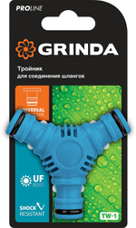 GRINDA TW-1, ударопрочный пластик с покрытием TPR, штуцерный тройник, PROLine (8-426439)
