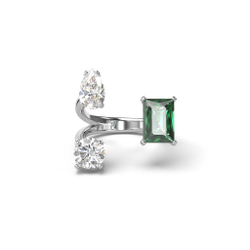MESMERA:RING OP GREEN WHITE/RHS 52