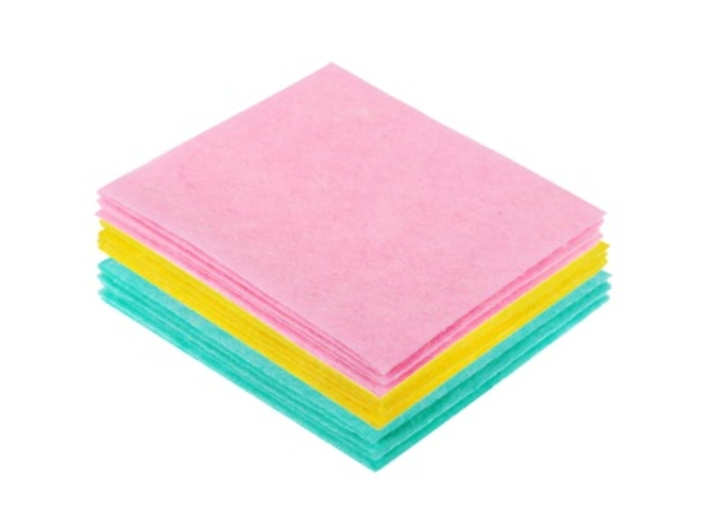 Набор салфеток из вискозы универсальные 30*26см (3штуп) в упаковке 3 цвета