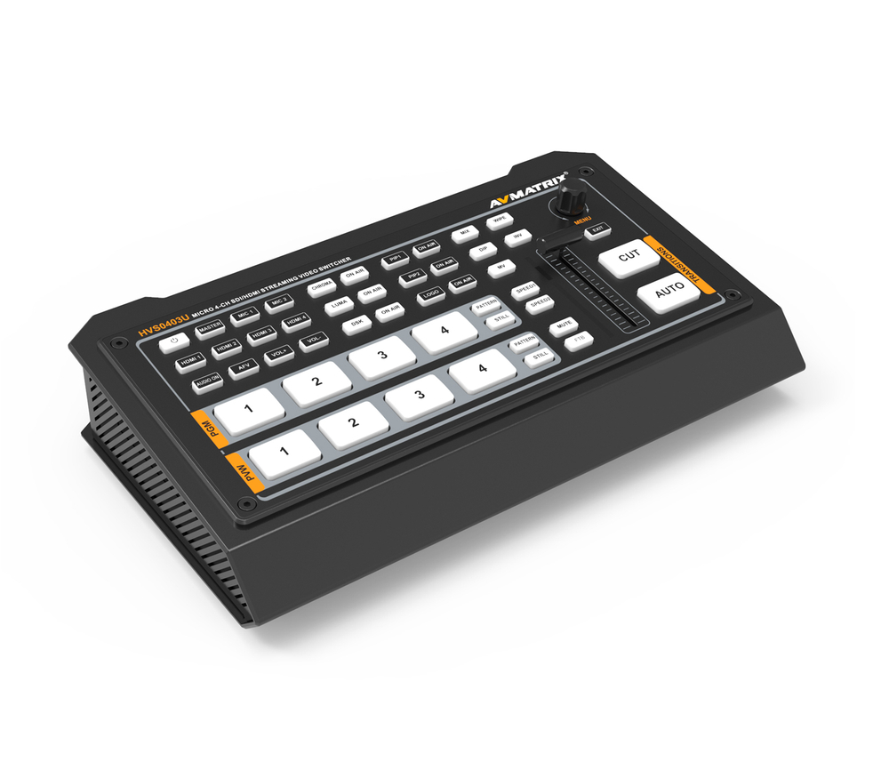 Видеомикшер AvMatrix HVS0403U, компактный, 4CH, SDI/HDMI, USB