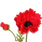 Цветок искусственный «Natur» 60см Мак красный