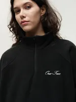 Толстовка One Two Drawstring Half-Zipped черная