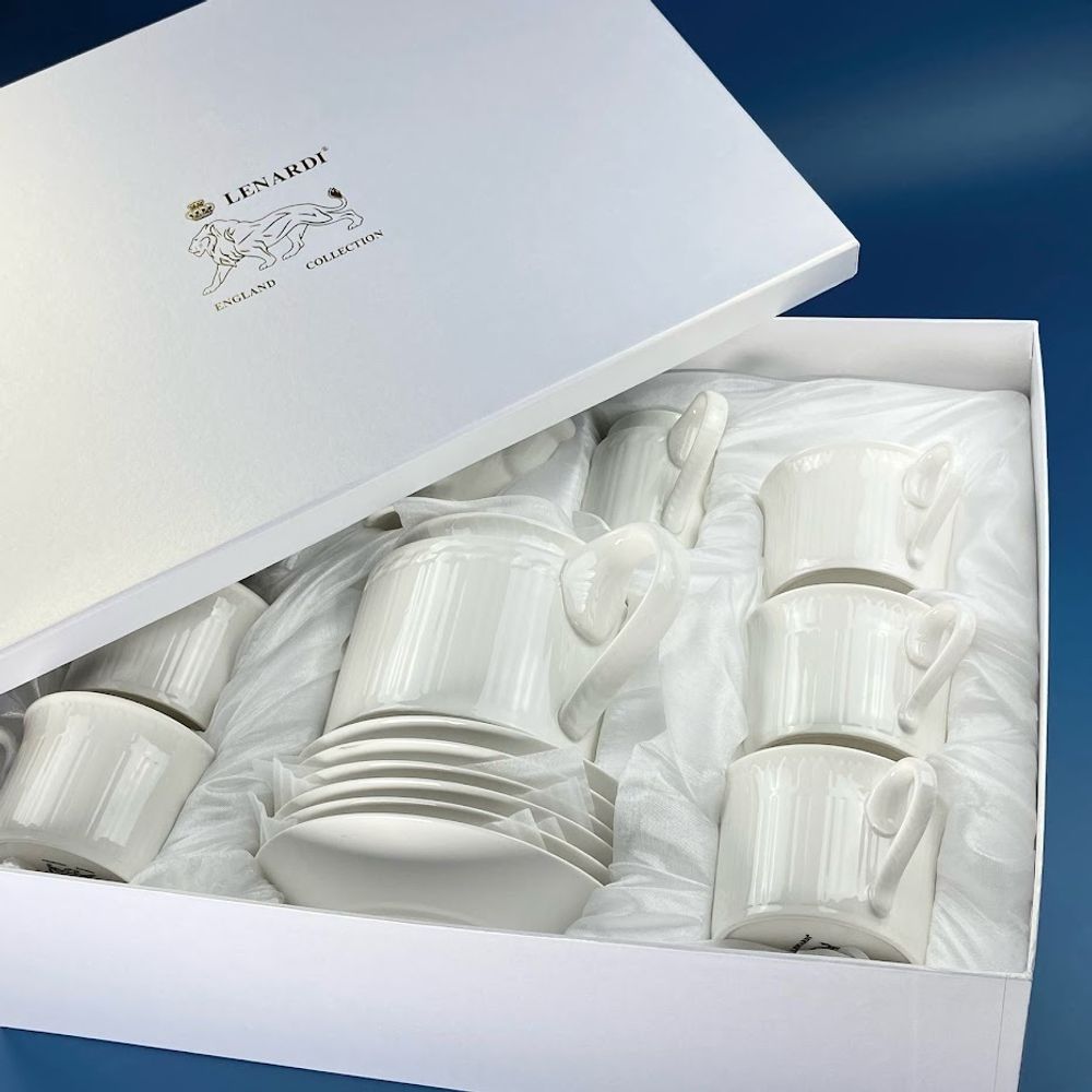 Lenardi 305-319 Чайный сервиз 17пр.340мл в под.уп.(х3)Фарфор