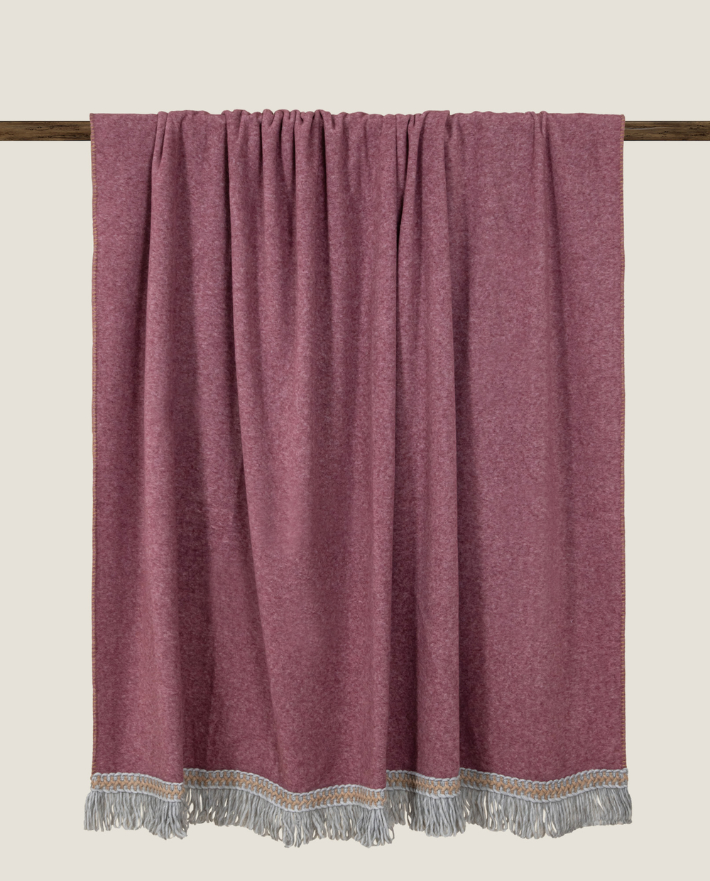 Плед 160х200 Frati Home Soft Bamboo Granata гранатовый с тесьмой Rousseau