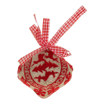 Ел игр Юла мешковина с красным узором 8 см 3 шт, кор прозрач