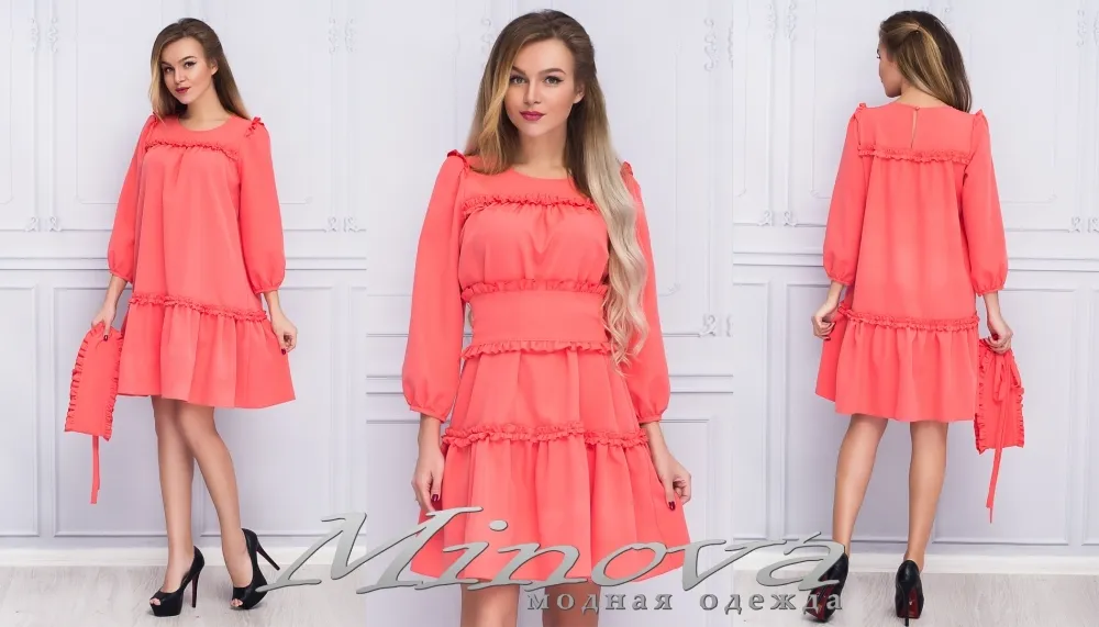 Платье 3089 (персик) Minova
