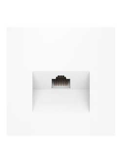 Розетка компьютерная 1-м СП S70 RJ45 кат.6 механизм бел. матов. Voltum VLS060102