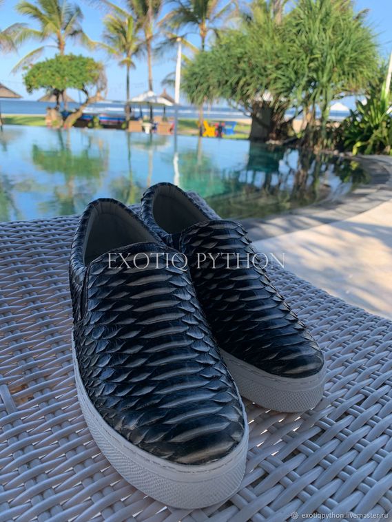 Слипоны из кожи питона SH-146