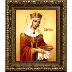 Елена Святая царица. Обретение Честного Креста и гвоздей. Икона на холсте